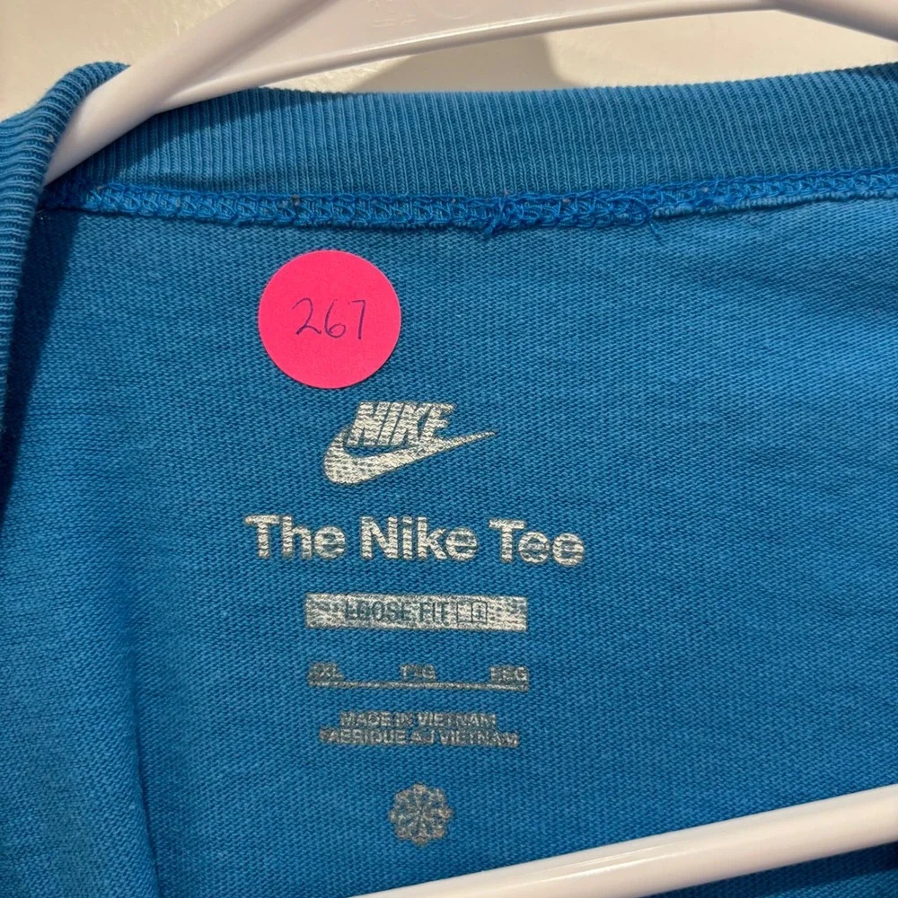 Nike Long Sleeve Pocket Tee Blue Loose Fit Heavyweight Cotton Mens‎ XXL